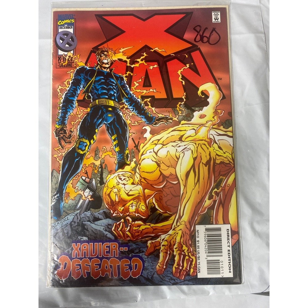 Marvel Comics X-Men Issue 10 Xavier Defeated Cyclops 1995 Modern Age Comic Book